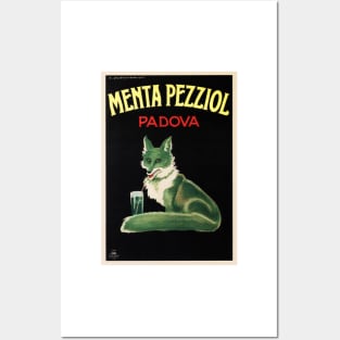 MENTA PEZZIOL Padova Vintage Italian Liqueur Art Deco Style 1922 by Marcelo Dudovich Posters and Art